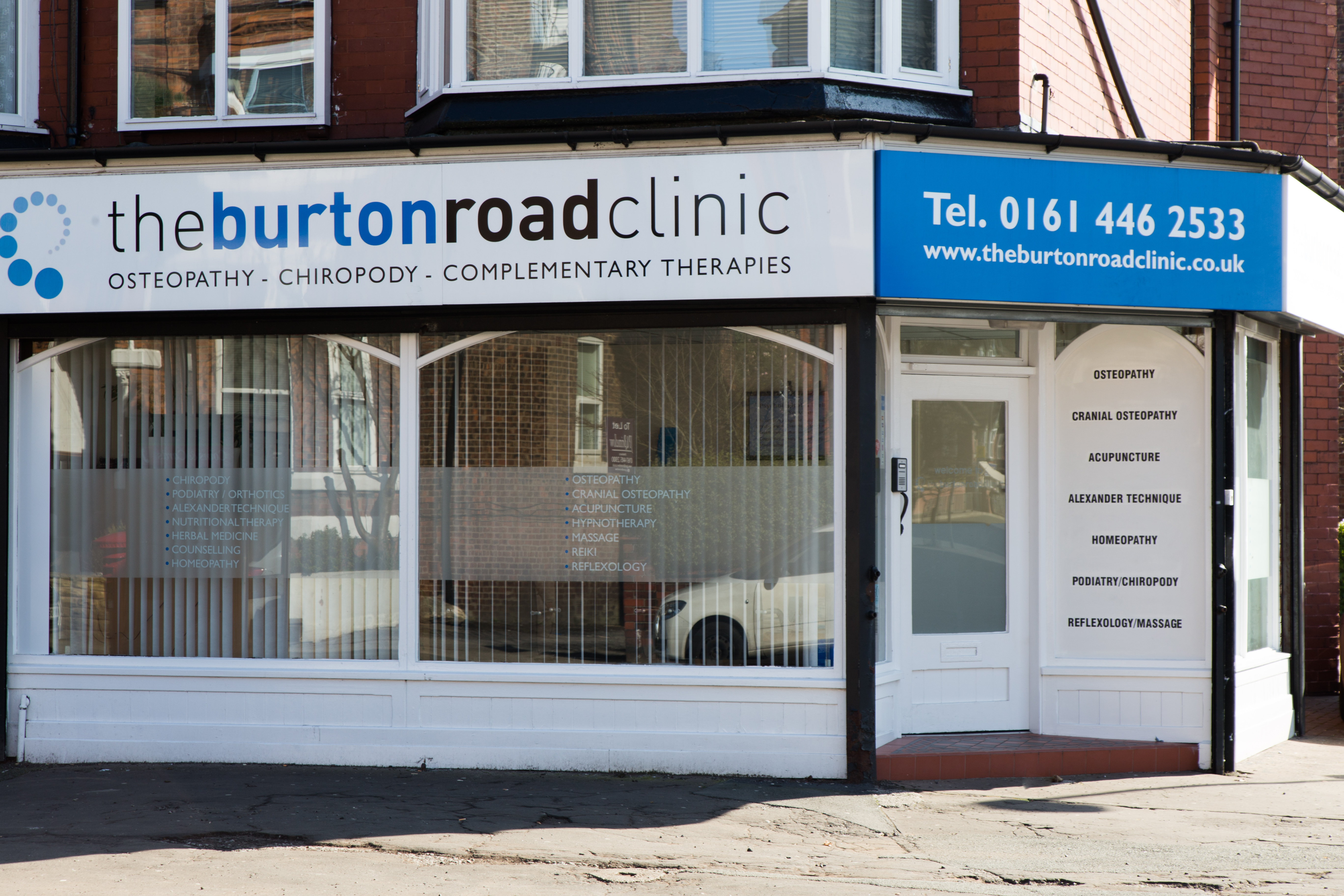 An image of the front of our clinic.